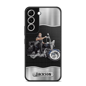 Personalized Grumpy Old Man Biker Phone Case Printed 22AUG-DT22