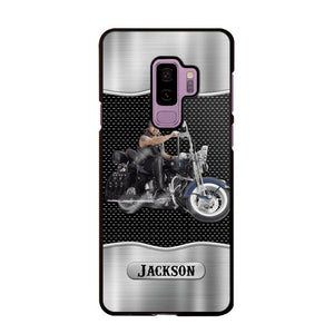 Personalized Grumpy Old Man Biker Phone Case Printed 22AUG-DT22