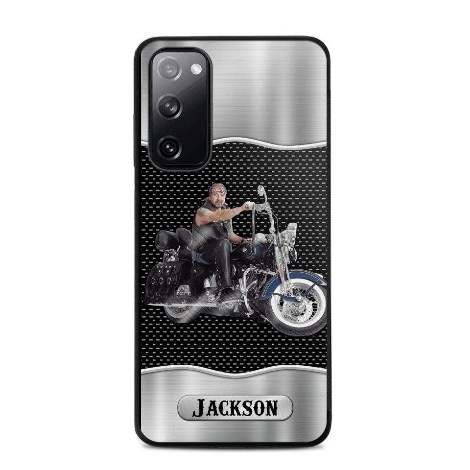 Personalized Grumpy Old Man Biker Phone Case Printed 22AUG-DT22