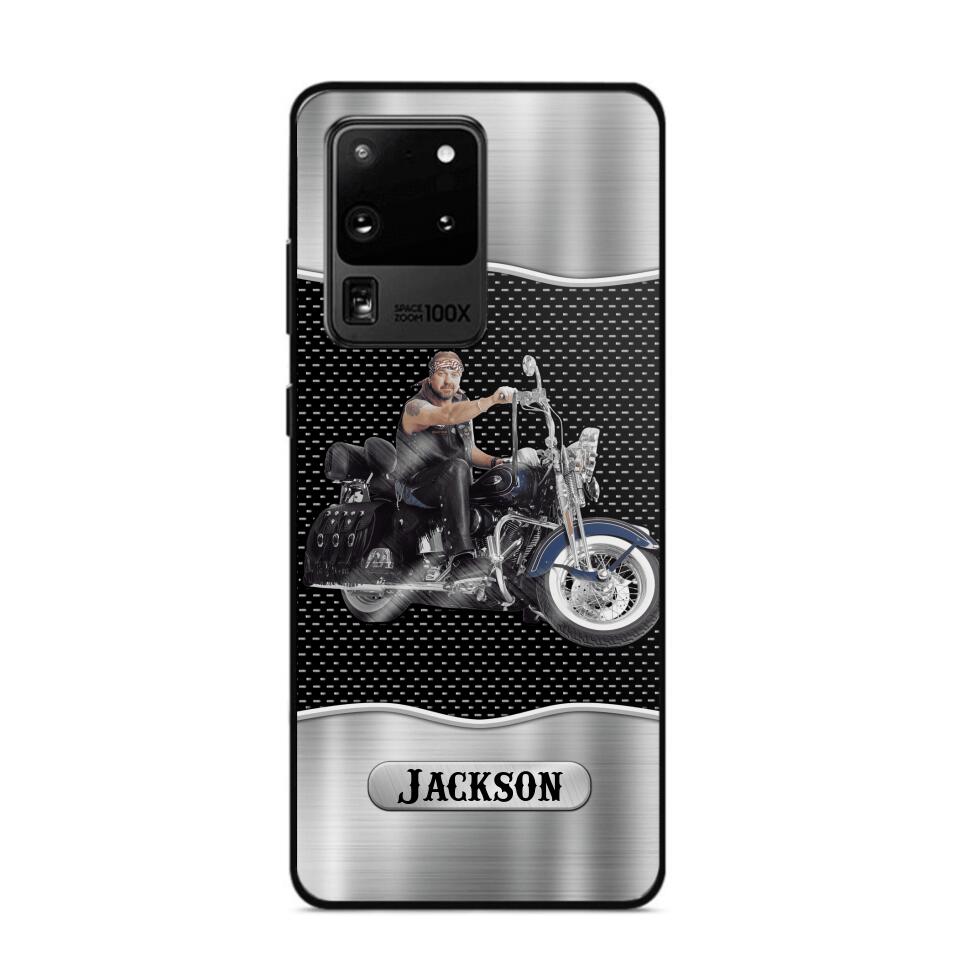 Personalized Grumpy Old Man Biker Phone Case Printed 22AUG-DT22