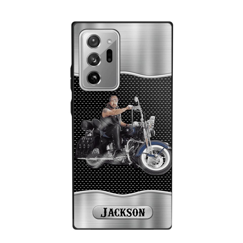 Personalized Grumpy Old Man Biker Phone Case Printed 22AUG-DT22