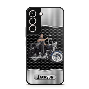 Personalized Grumpy Old Man Biker Phone Case Printed 22AUG-DT22