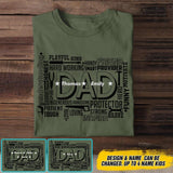 Personalized Dad Kid Name Tshirt Printed QTDT2308