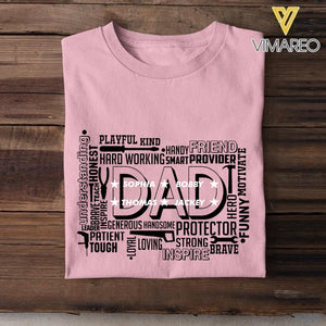 Personalized Dad Kid Name Tshirt Printed QTDT2308