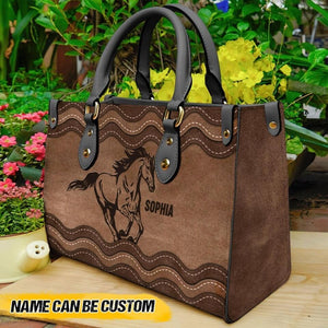 Personalized Horse Lover Leather Bag Printed NQVQ2308