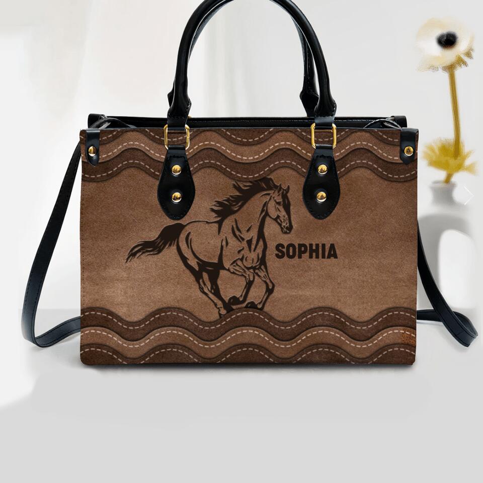 Personalized Horse Lover Leather Bag Printed NQVQ2308