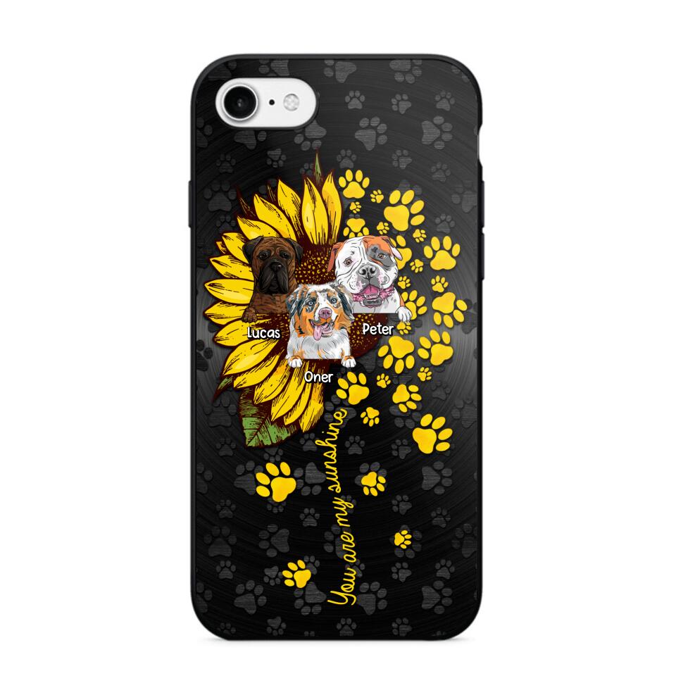 Personalized You are My Sunshine Sunflower Dog Paw Phone Case Printed 22AUG-DT23