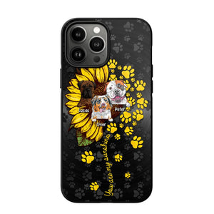 Personalized You are My Sunshine Sunflower Dog Paw Phone Case Printed 22AUG-DT23