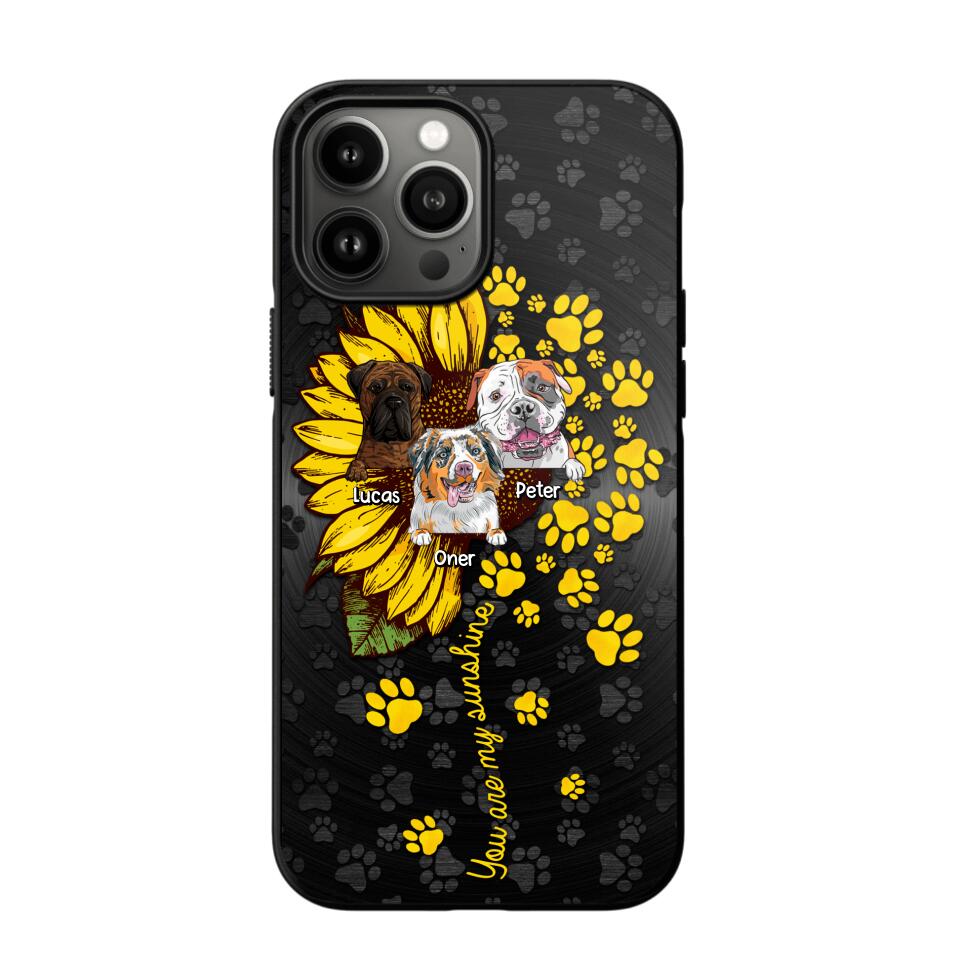 Personalized You are My Sunshine Sunflower Dog Paw Phone Case Printed 22AUG-DT23