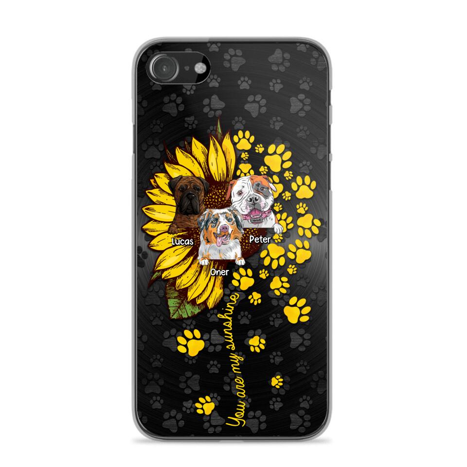 Personalized You are My Sunshine Sunflower Dog Paw Phone Case Printed 22AUG-DT23