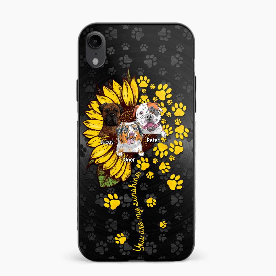 Personalized You are My Sunshine Sunflower Dog Paw Phone Case Printed 22AUG-DT23