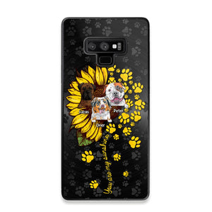 Personalized You are My Sunshine Sunflower Dog Paw Phone Case Printed 22AUG-DT23