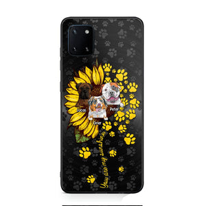 Personalized You are My Sunshine Sunflower Dog Paw Phone Case Printed 22AUG-DT23