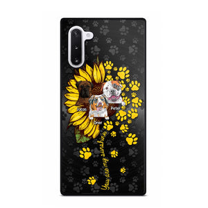 Personalized You are My Sunshine Sunflower Dog Paw Phone Case Printed 22AUG-DT23