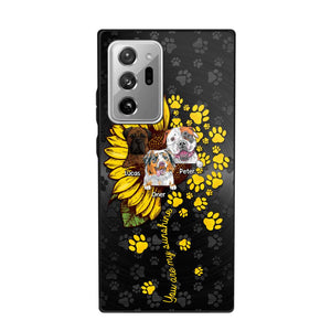 Personalized You are My Sunshine Sunflower Dog Paw Phone Case Printed 22AUG-DT23