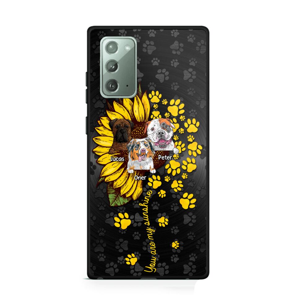 Personalized You are My Sunshine Sunflower Dog Paw Phone Case Printed 22AUG-DT23