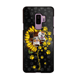 Personalized You are My Sunshine Sunflower Dog Paw Phone Case Printed 22AUG-DT23