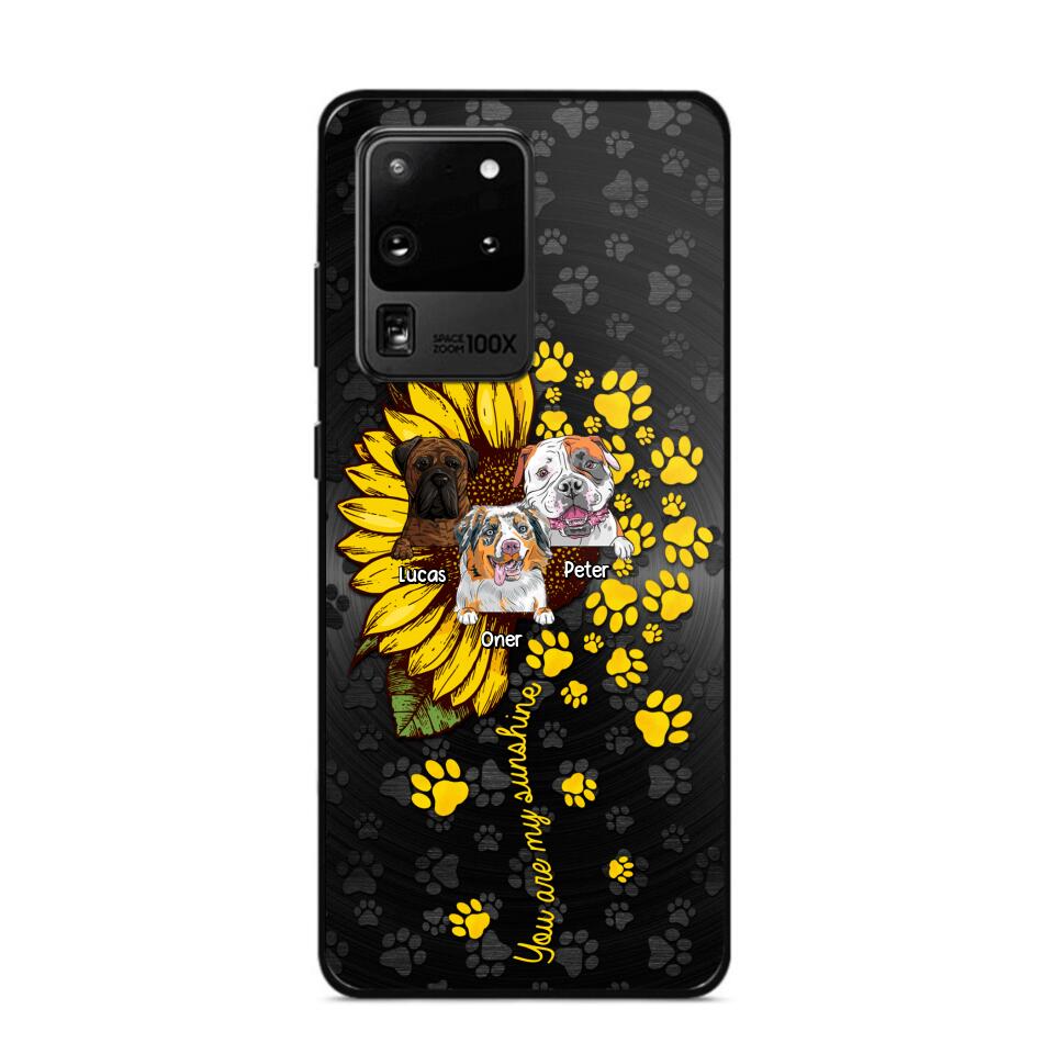 Personalized You are My Sunshine Sunflower Dog Paw Phone Case Printed 22AUG-DT23