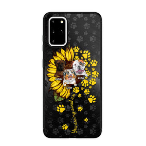 Personalized You are My Sunshine Sunflower Dog Paw Phone Case Printed 22AUG-DT23