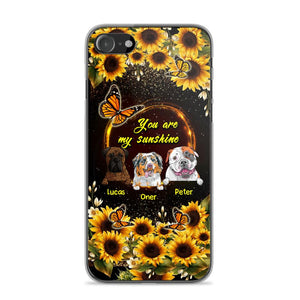 Personalized You are My Sunshine Sunflower Dog Paw Phone Case Printed 22AUG-MA23