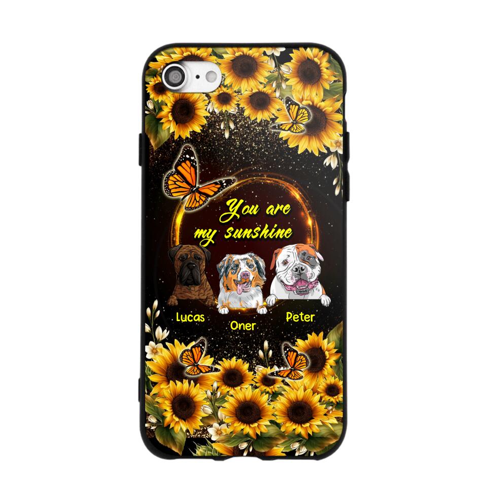 Personalized You are My Sunshine Sunflower Dog Paw Phone Case Printed 22AUG-MA23