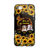 Personalized You are My Sunshine Sunflower Dog Paw Phone Case Printed 22AUG-MA23