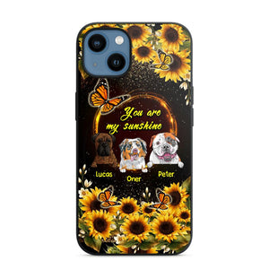 Personalized You are My Sunshine Sunflower Dog Paw Phone Case Printed 22AUG-MA23