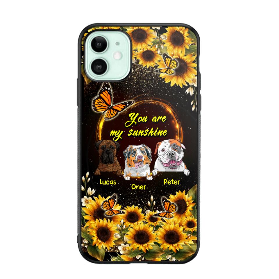 Personalized You are My Sunshine Sunflower Dog Paw Phone Case Printed 22AUG-MA23