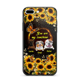 Personalized You are My Sunshine Sunflower Dog Paw Phone Case Printed 22AUG-MA23