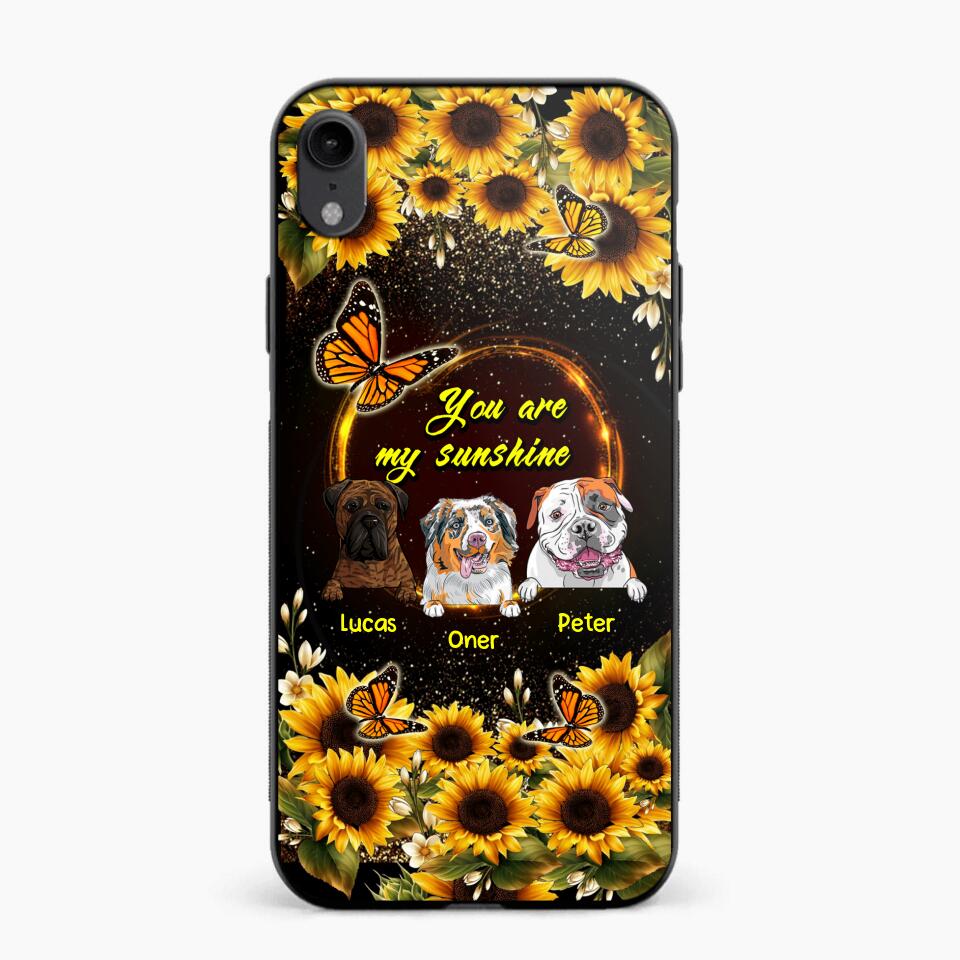 Personalized You are My Sunshine Sunflower Dog Paw Phone Case Printed 22AUG-MA23