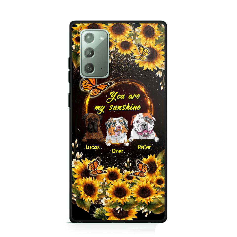 Personalized You are My Sunshine Sunflower Dog Paw Phone Case Printed 22AUG-MA23