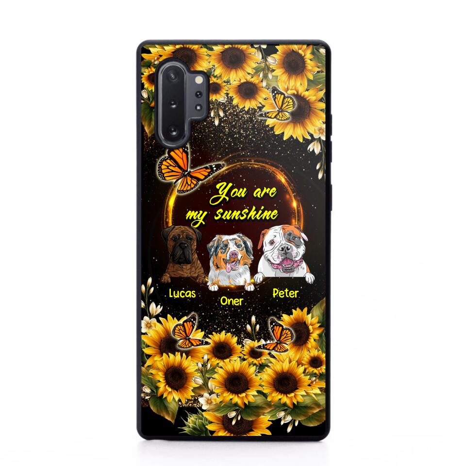 Personalized You are My Sunshine Sunflower Dog Paw Phone Case Printed 22AUG-MA23