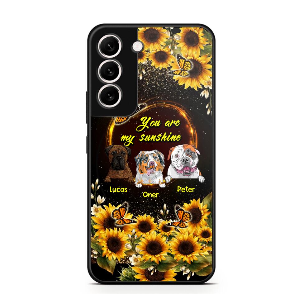 Personalized You are My Sunshine Sunflower Dog Paw Phone Case Printed 22AUG-MA23