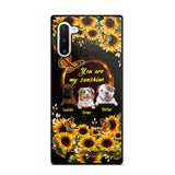 Personalized You are My Sunshine Sunflower Dog Paw Phone Case Printed 22AUG-MA23