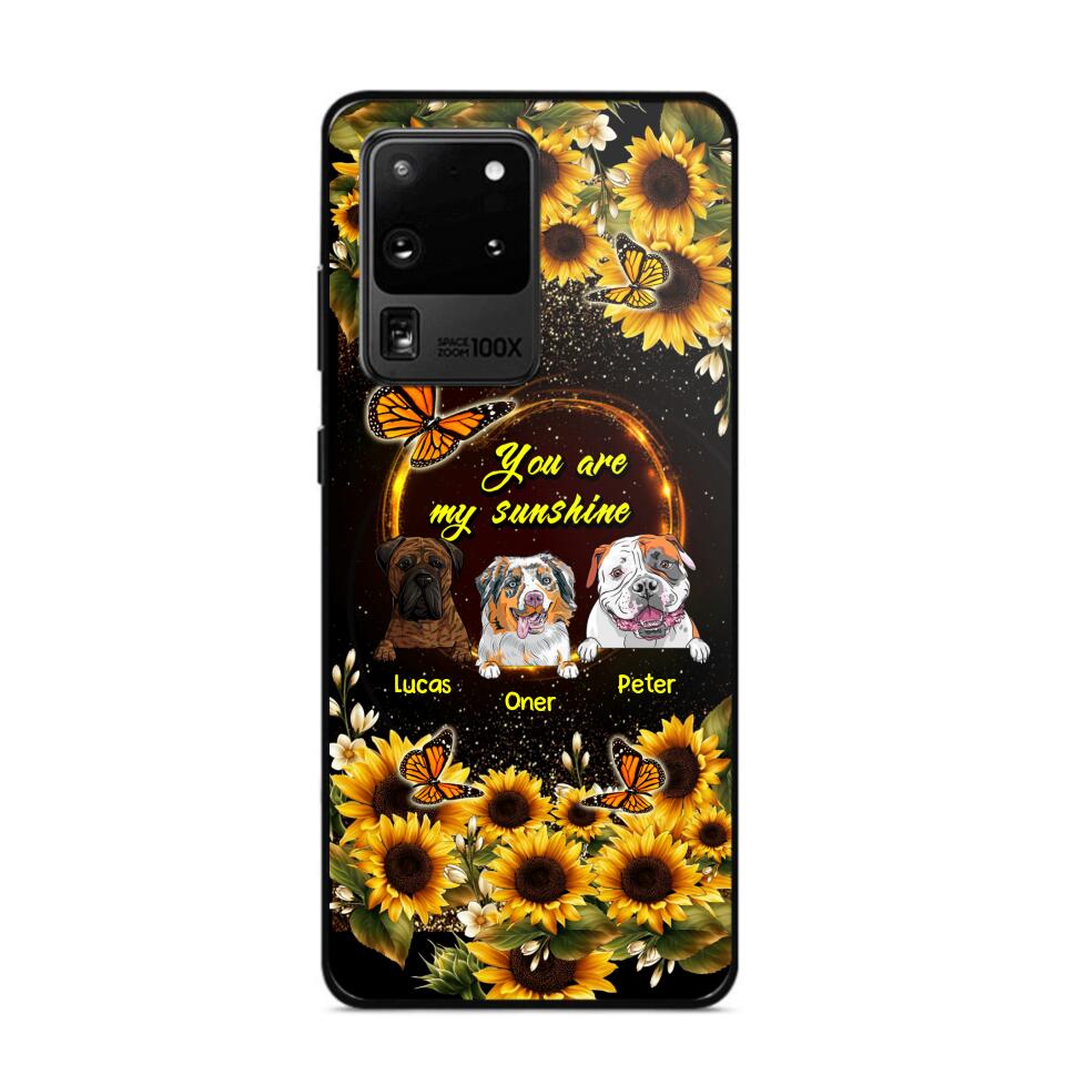 Personalized You are My Sunshine Sunflower Dog Paw Phone Case Printed 22AUG-MA23