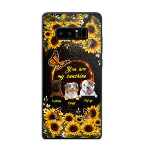 Personalized You are My Sunshine Sunflower Dog Paw Phone Case Printed 22AUG-MA23