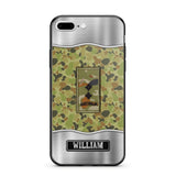 Personalized Australian Veterans/Soldier Camo Phone Case Printed 22AUG-DT23