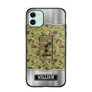 Personalized Australian Veterans/Soldier Camo Phone Case Printed 22AUG-DT23