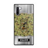 Personalized Australian Veterans/Soldier Camo Phone Case Printed 22AUG-DT23