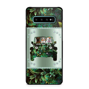 Personalized Jeep Dog Sparkling Phone Case Printed 22AUG-HY24