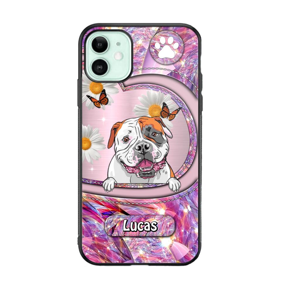 Personalized Dog Lover Sparkling Phone Case Printed 22AUG-HQ24