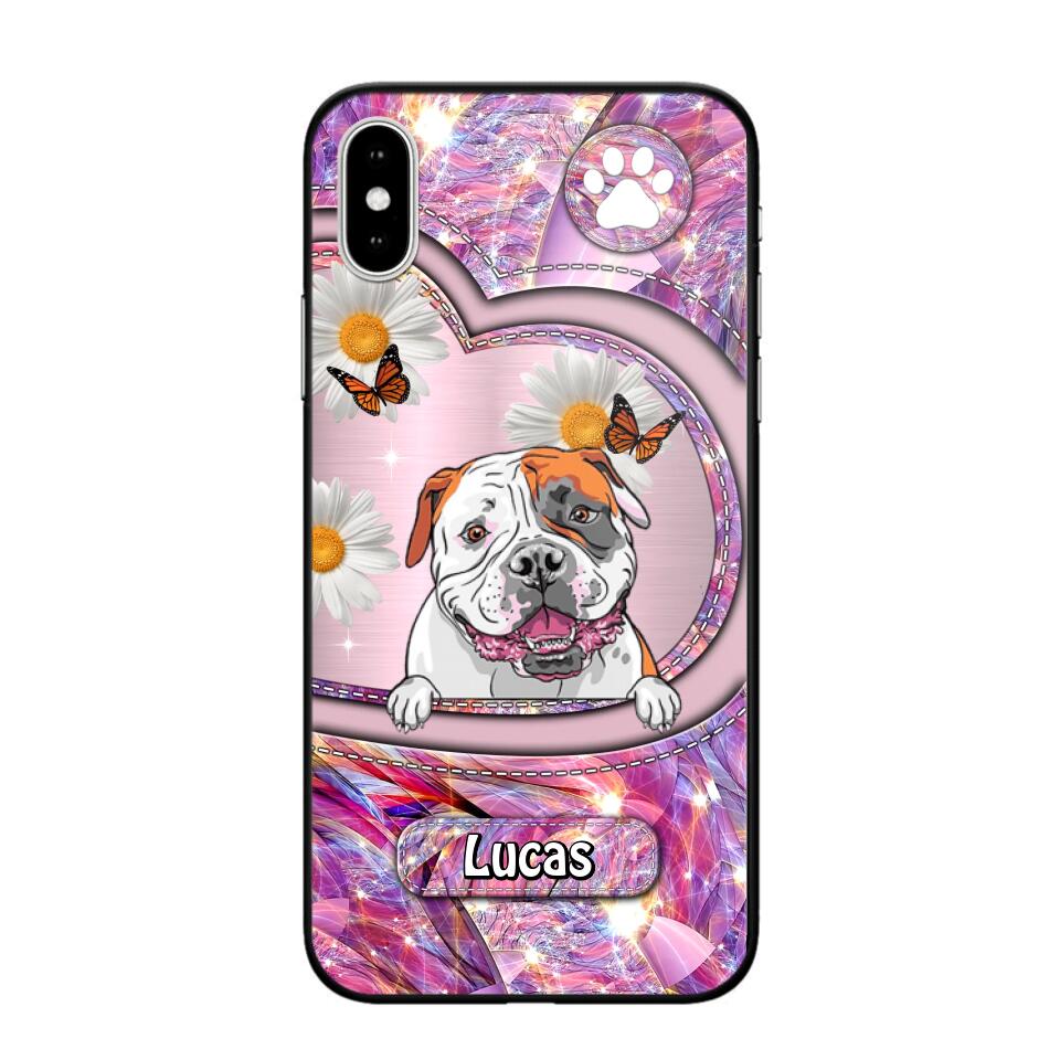 Personalized Dog Lover Sparkling Phone Case Printed 22AUG-HQ24