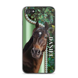 Personalized Horse Lover Sparkling Phone Case Printed 22AUG-HY24