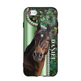 Personalized Horse Lover Sparkling Phone Case Printed 22AUG-HY24