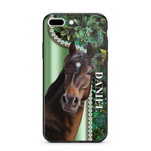 Personalized Horse Lover Sparkling Phone Case Printed 22AUG-HY24