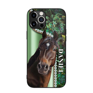 Personalized Horse Lover Sparkling Phone Case Printed 22AUG-HY24