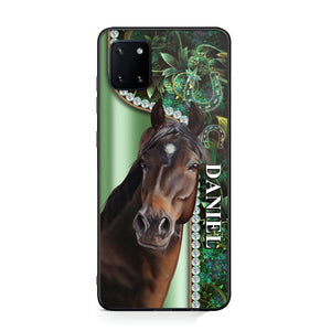 Personalized Horse Lover Sparkling Phone Case Printed 22AUG-HY24