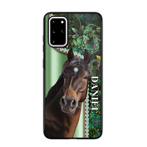 Personalized Horse Lover Sparkling Phone Case Printed 22AUG-HY24