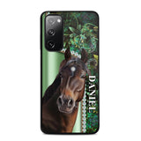 Personalized Horse Lover Sparkling Phone Case Printed 22AUG-HY24