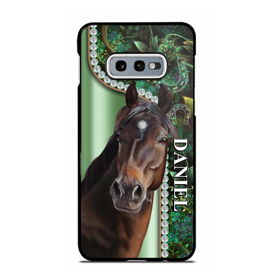 Personalized Horse Lover Sparkling Phone Case Printed 22AUG-HY24